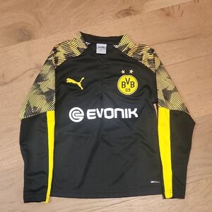 Puma Kids BVB Black and Yellow Active Jacket
